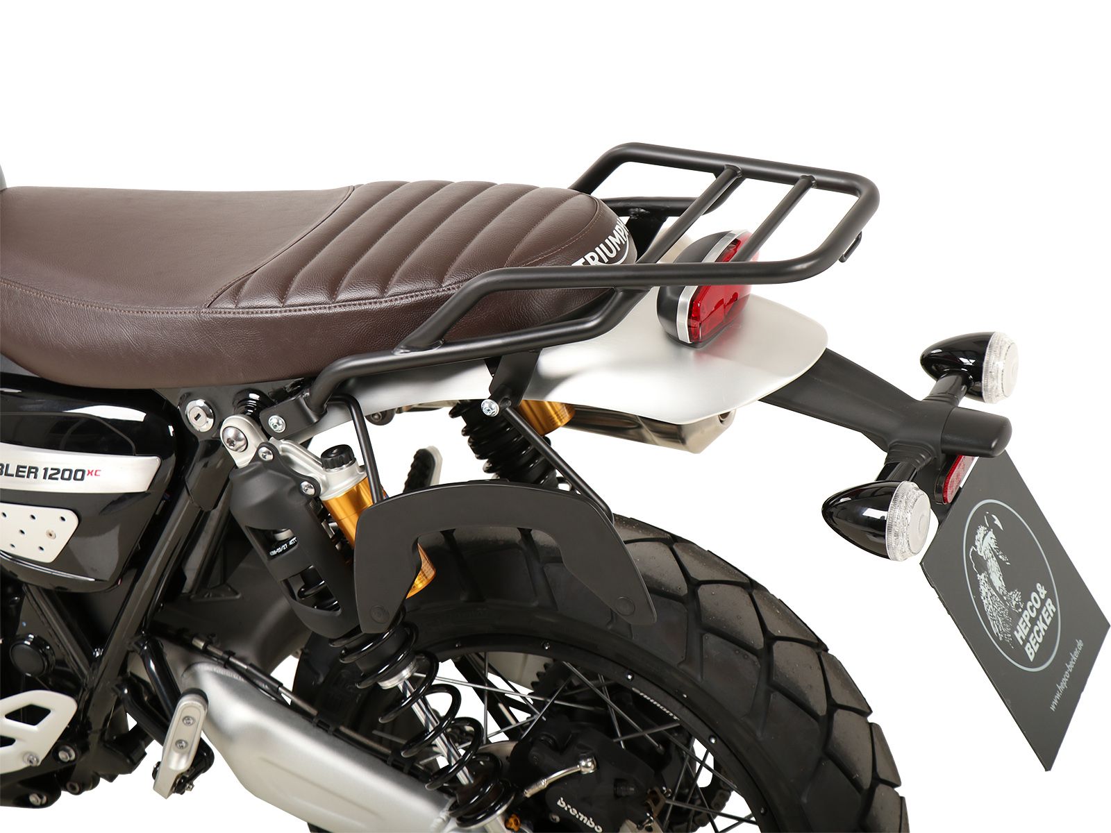 Tubular luggage rack black for Triumph Scrambler 1200 XE (24- ) Hepco & Becker