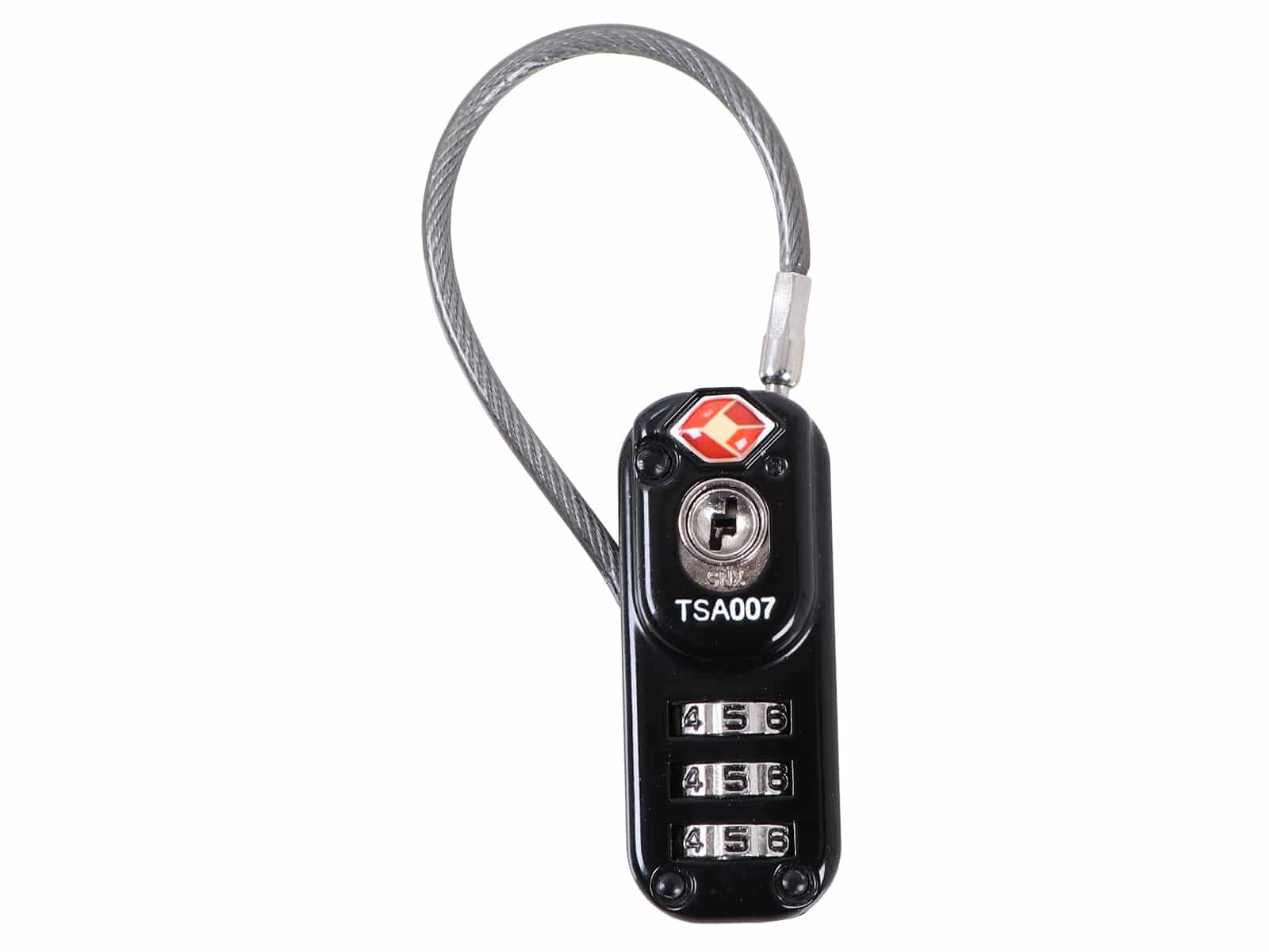 Combination lock with a small wire cable and TSA function by Hepco & Becker