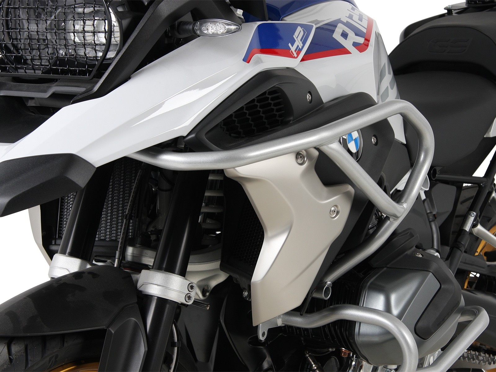 Silver tank guard for BMW R 1250 GS (19-23) Hepco & Becker