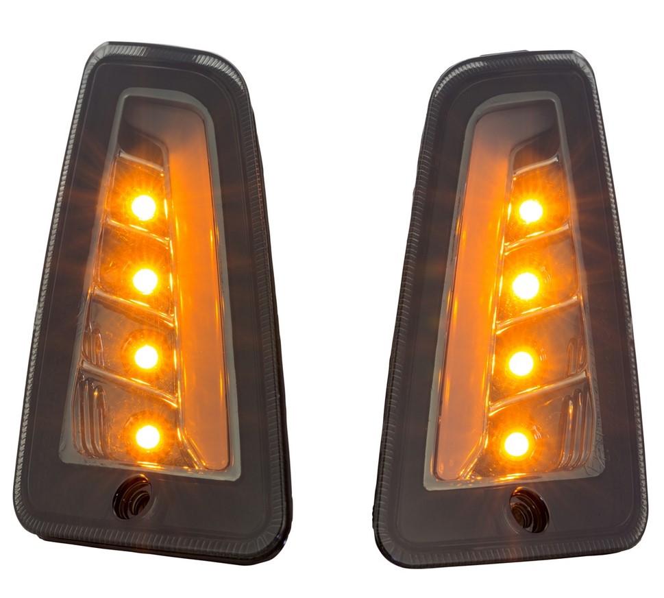 Turn signal kit front & rear for Vespa GTS/GTS Super/GTV/GT 60/GT/GT L ('03-'13), tinted