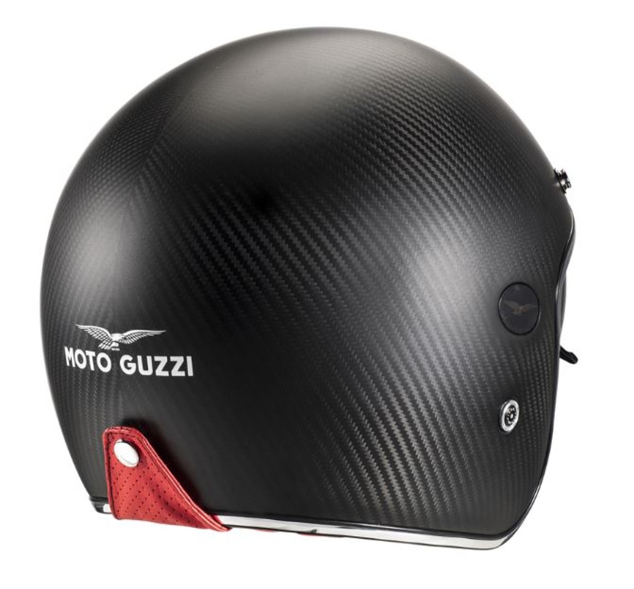 Moto Guzzi jet helmet carbon black / red