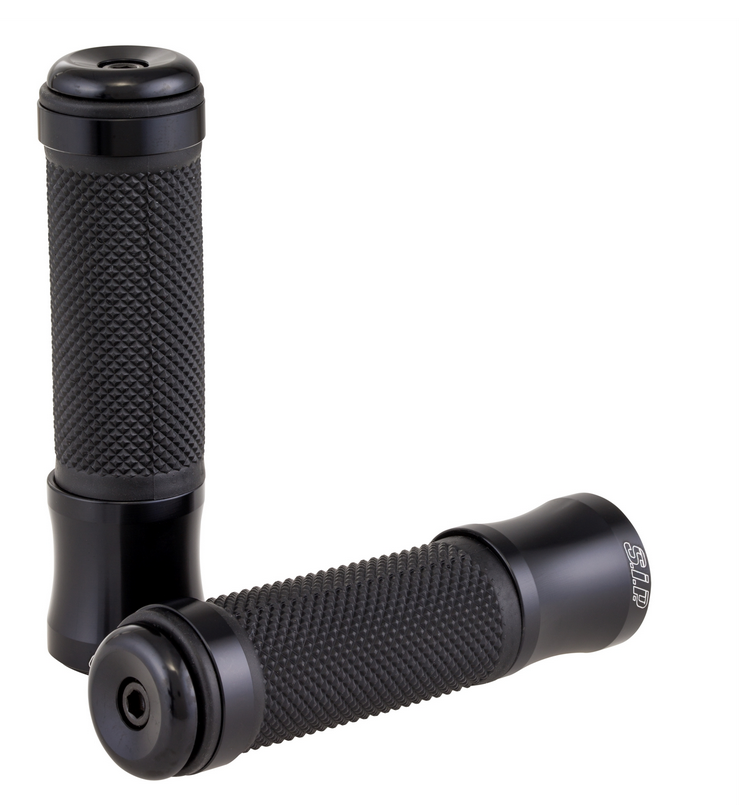 Grips Ø 24/24 mm, L 125 mm for Vespa PX 125-200cc, black glossy