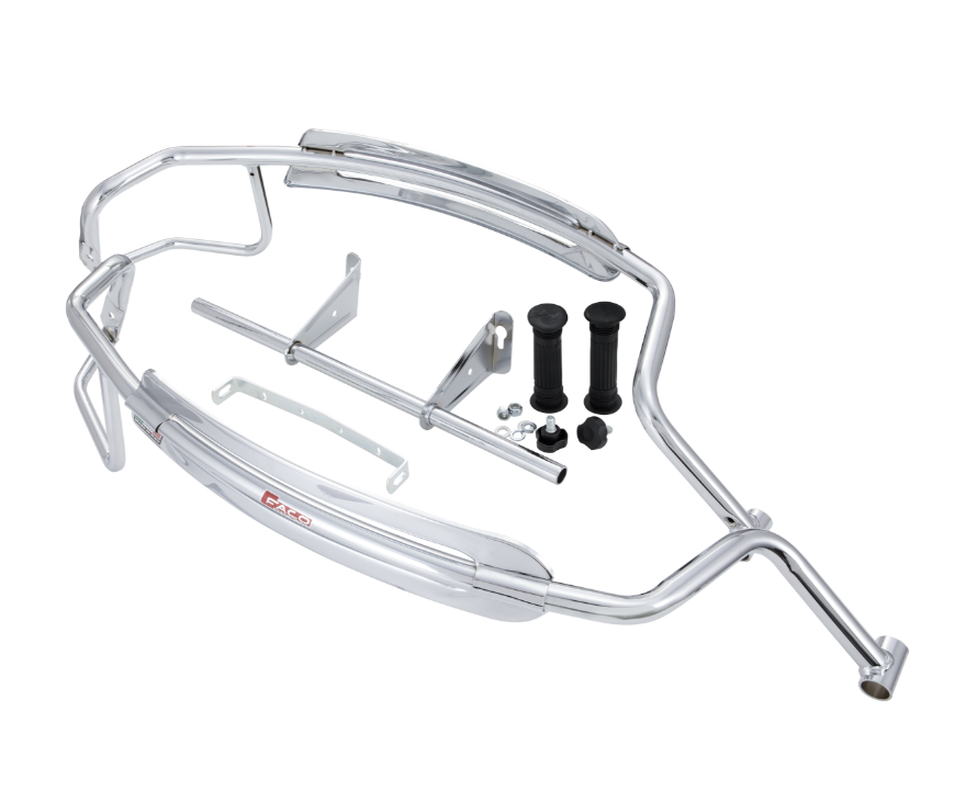 Crash bar side hood for Vespa PX 80-200cc, chrome