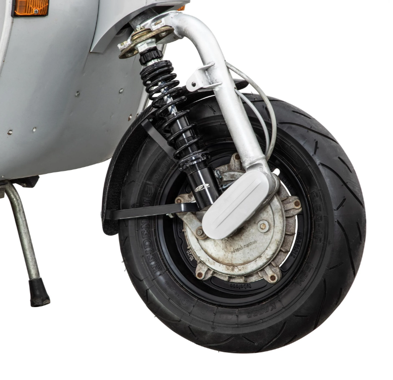 Mudguard Garelli Race EVO II for Vespa PX 80-200cc, carbon, holder black