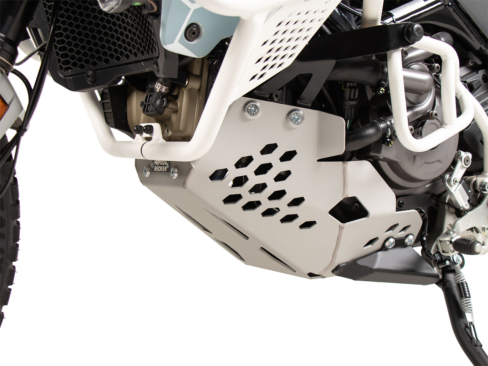 Engine protection plate silver for Ducati Desert X Rally (24-) Hepco & Becker