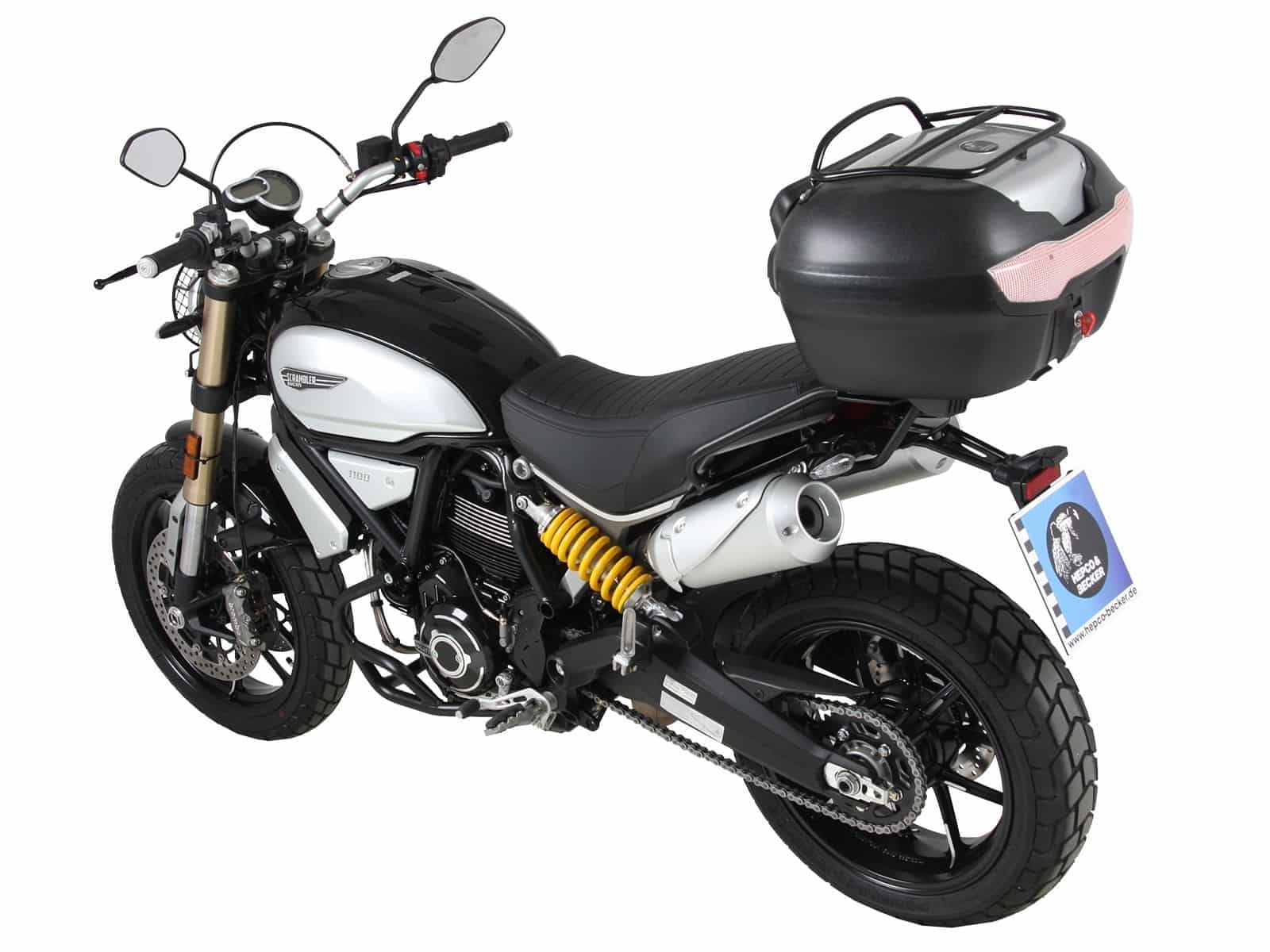 Alurack top case carrier black for Ducati Scrambler 1100 /Special /Sport (18-20) Hepco & Becker