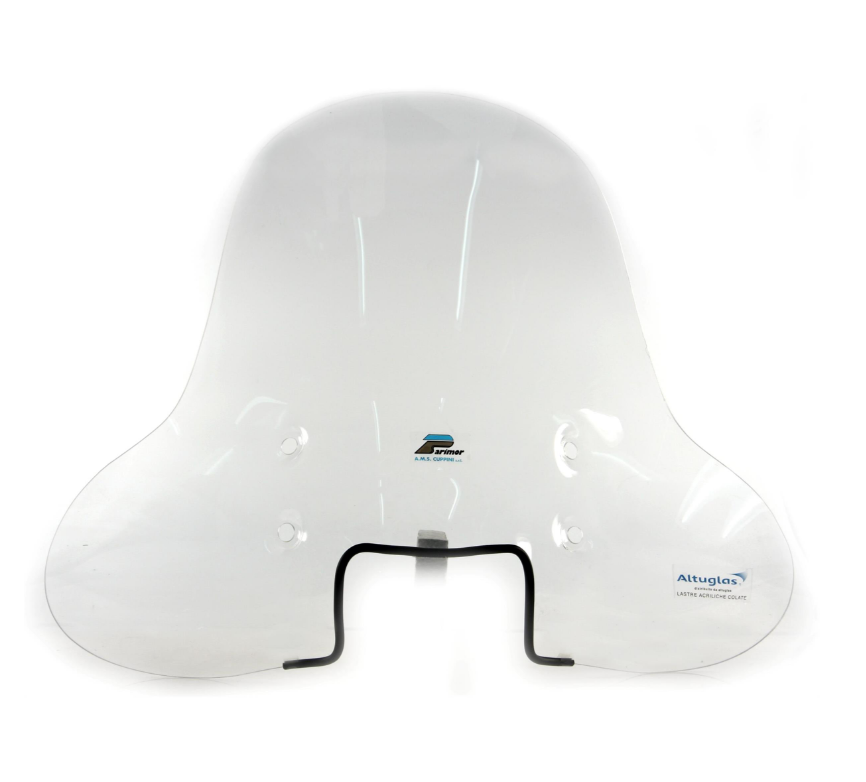 Windshield CUPPINI high for Vespa S 50-150cc, clear