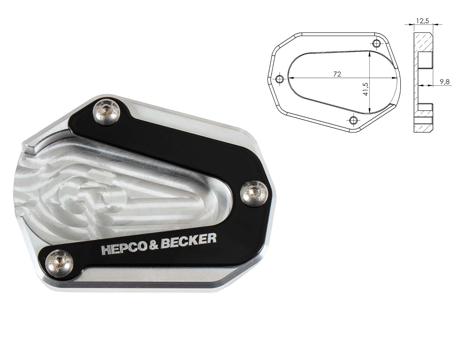 Side stand plate for Triumph Tiger 900 Rally Pro (24-) Hepco & Becker