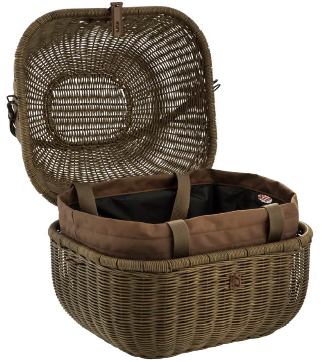 Luggage basket Classic for Vespa, dark brown