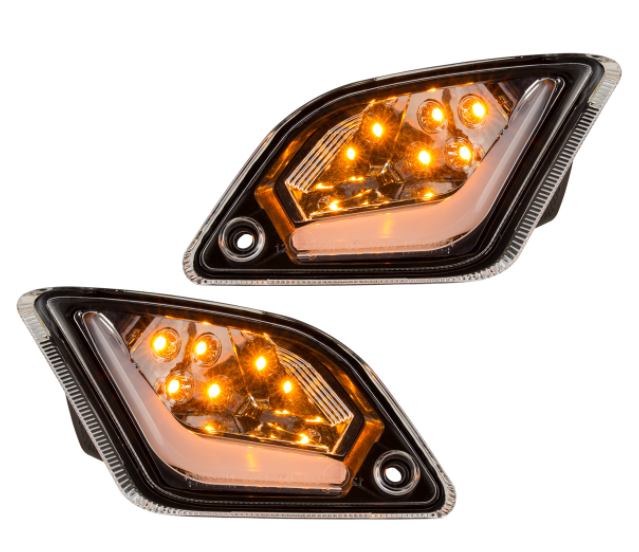 Turn signal kit front & rear for Vespa GTS/GTS Super/GTV/GT 60/GT/GT L ('03-'13), clear