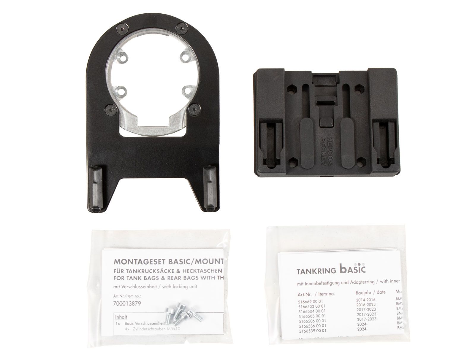 Tank ring Basic incl. tank bag closure unit for BMW R nineT Racer (17-20) Hepco & Becker