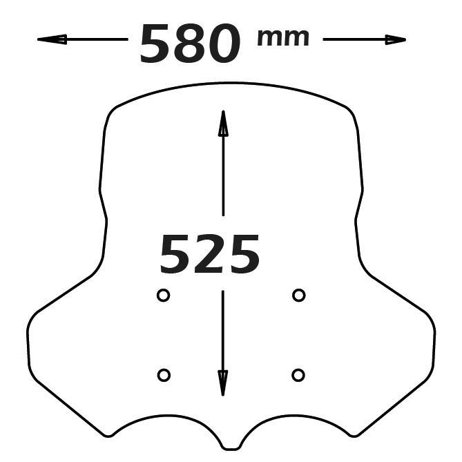Windshield original type - height 525 mm for Moto Guzzi V 85 TT (19-23)
