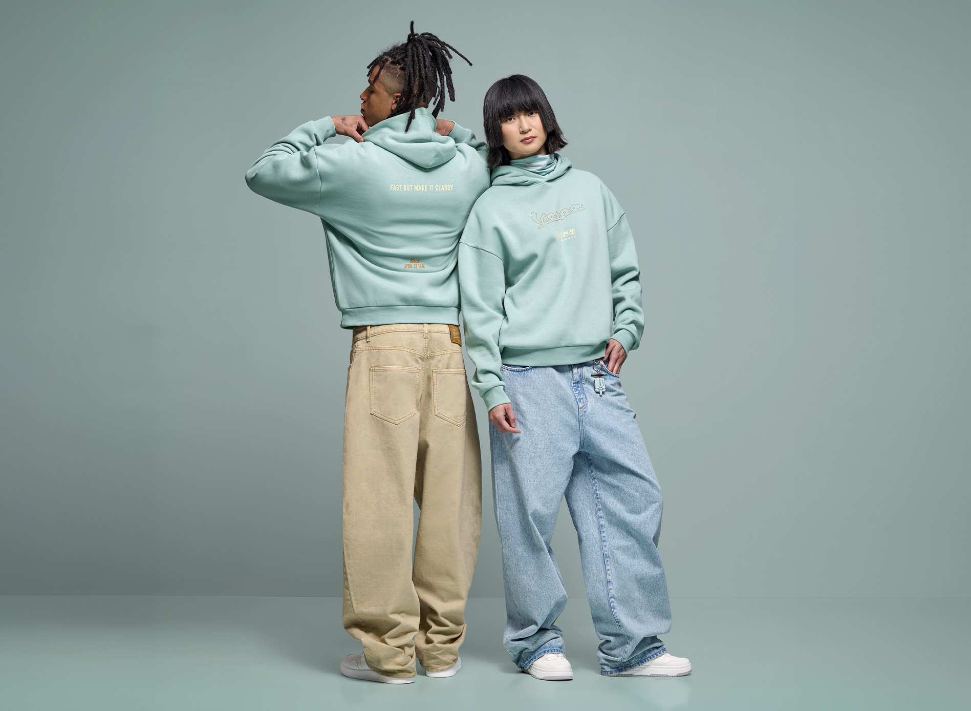 Vespa hoodie Origin green DEC collection