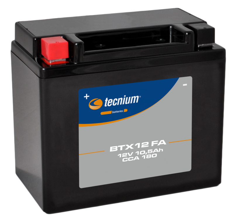 Tecnium maintenance-free battery activated at the factory - BTX12