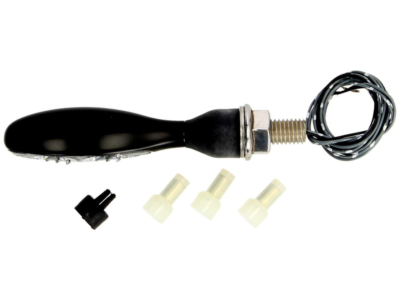Kellermann turn signal with position light, Micro 1000 PL, steel, LED, VL/VR, 12 V, black satin finish