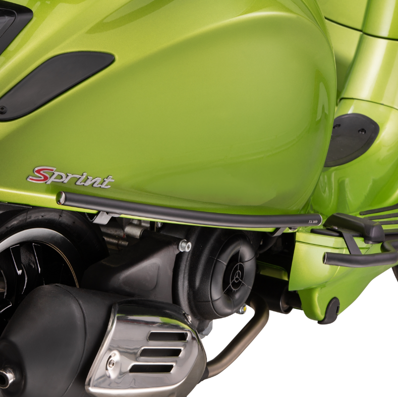 Crash bar side cover for Vespa Primavera/Sprint/Elettrica 50-150ccm, black matt