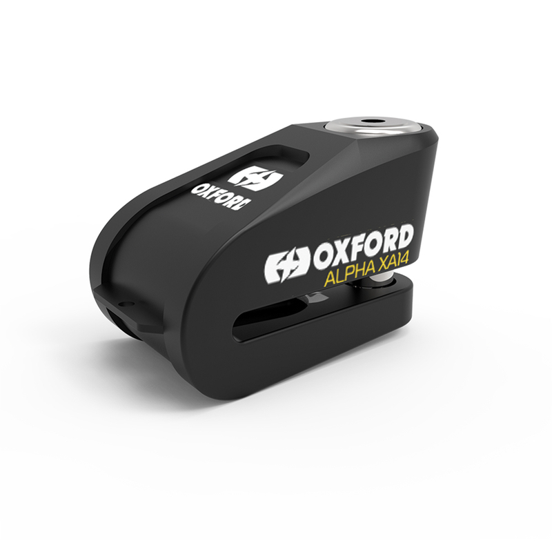 Oxford Alpha XA14 Brake Disc Lock with Alarm - Ø14mm Black