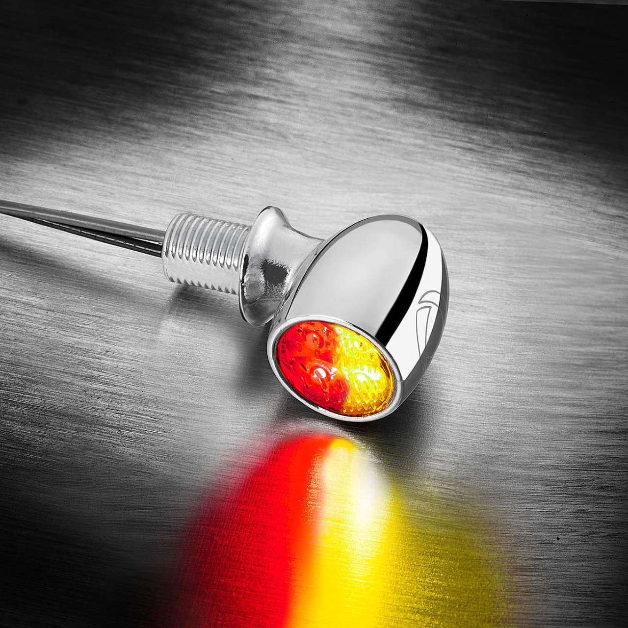 Kellermann turn signal, rear and brake light, Atto DF, steel, LED, HL/HR 12 V, shiny chrome