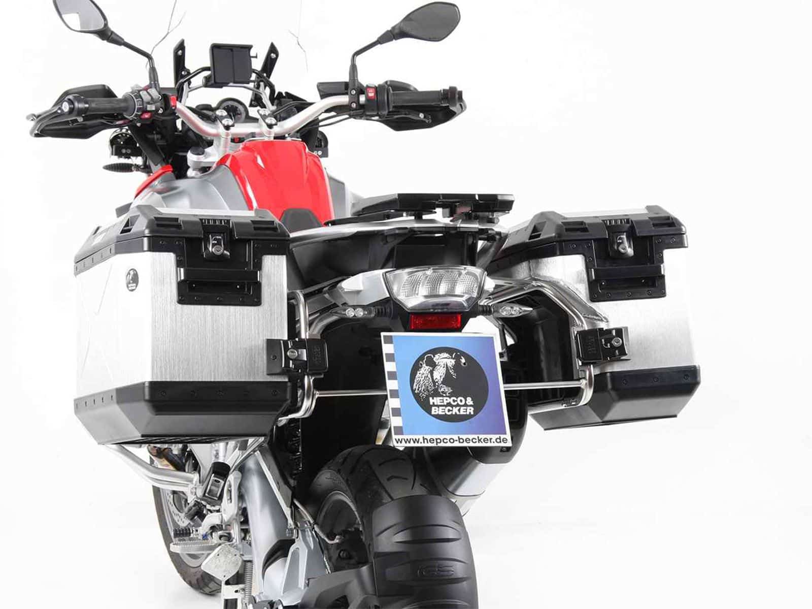 Case carrier set Cutout carrier incl. case set Xplorer Cutout silver for BMW R 1200 GS LC Adventure