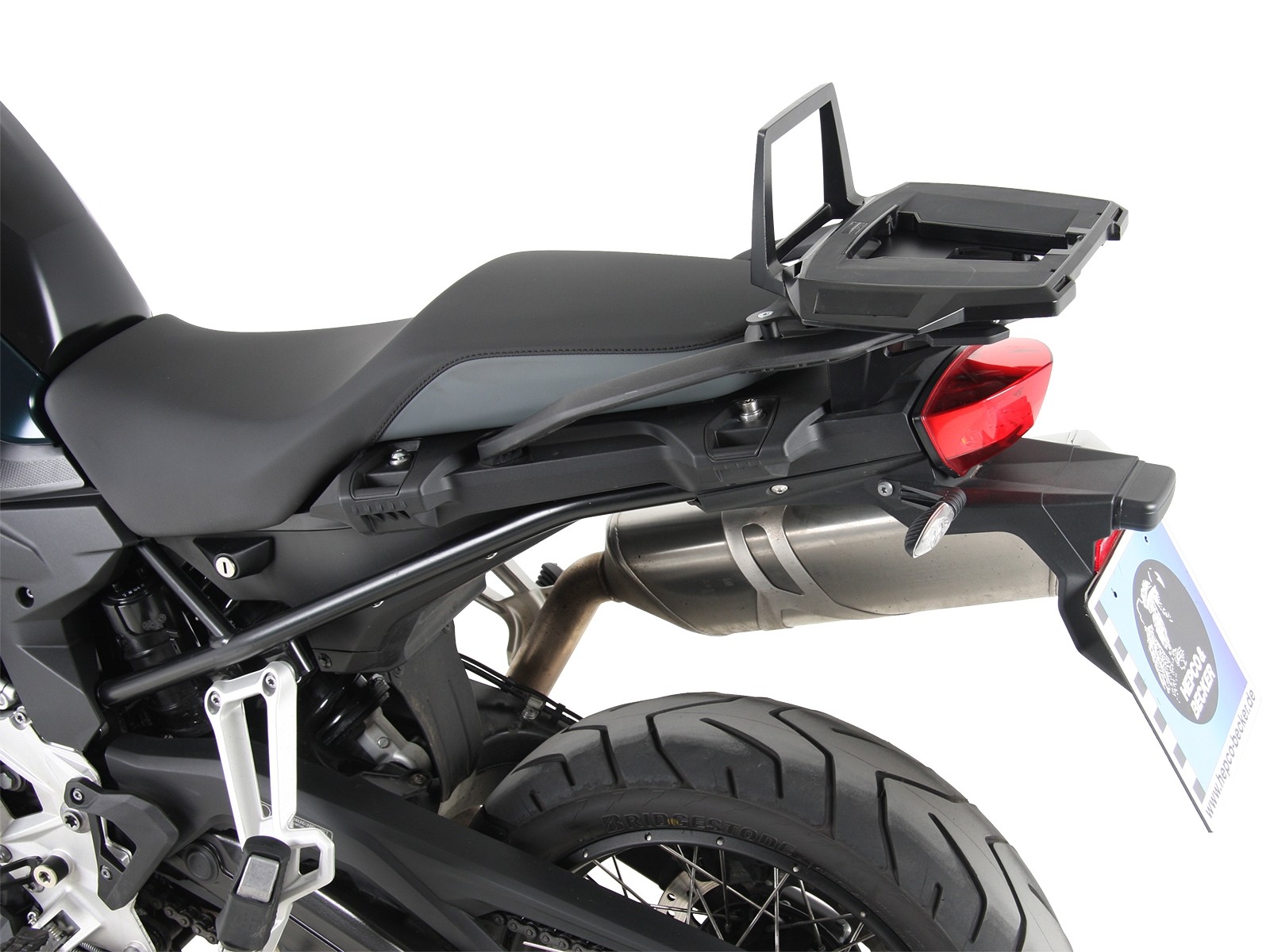 Alurack top case carrier black for BMW F 850 GS Hepco & Becker