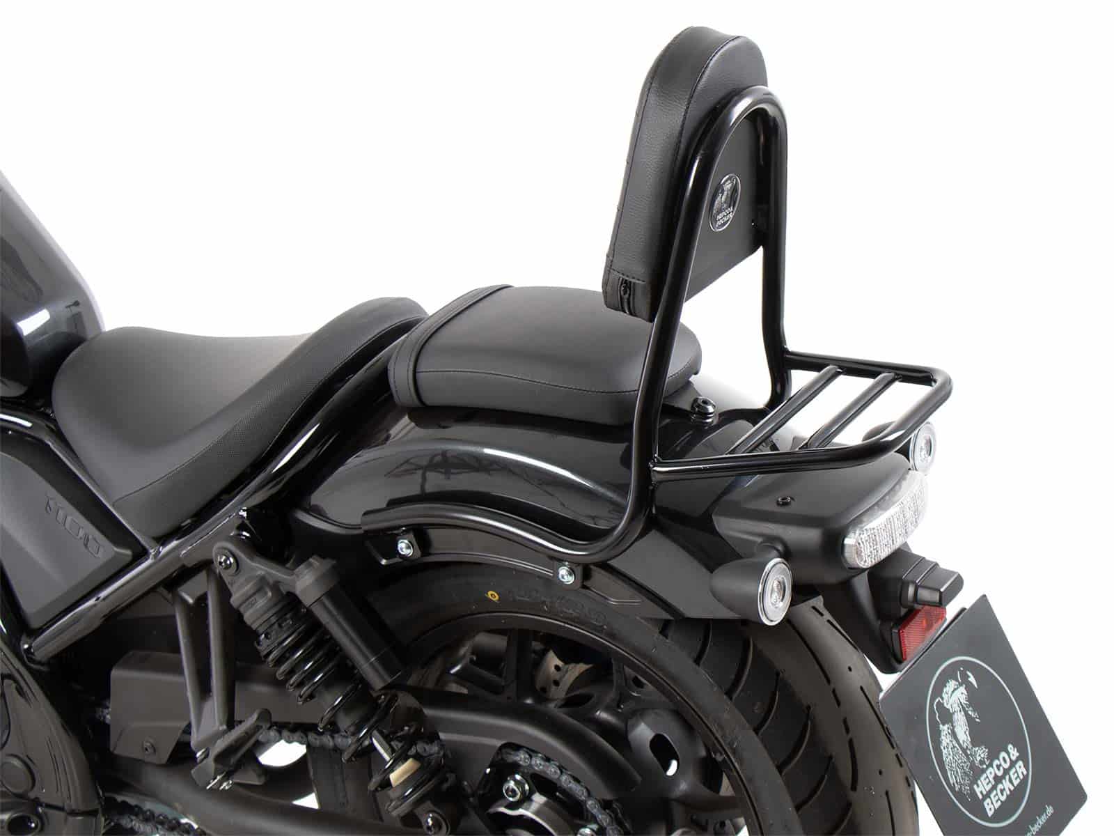 Sissybar black with luggage rack (tube version) for Honda CMX 1100 Rebel /DCT /SE (25-)