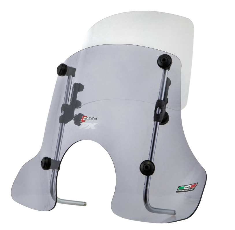 Windshield FACO "Twin-Screen" for Vespa PX 80-200cc, tinted