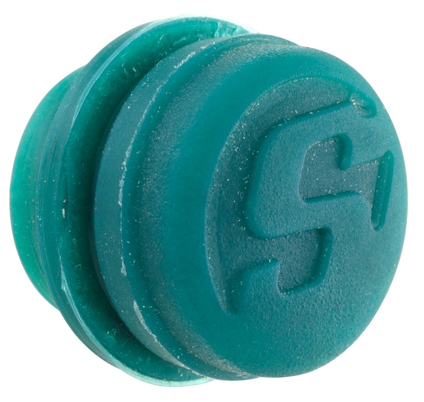Cover cap for handlebar end weights, green