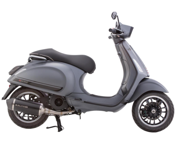 Connection piece mono slot leg shield black matt for Vespa Primavera/​Sprint 50-150ccm