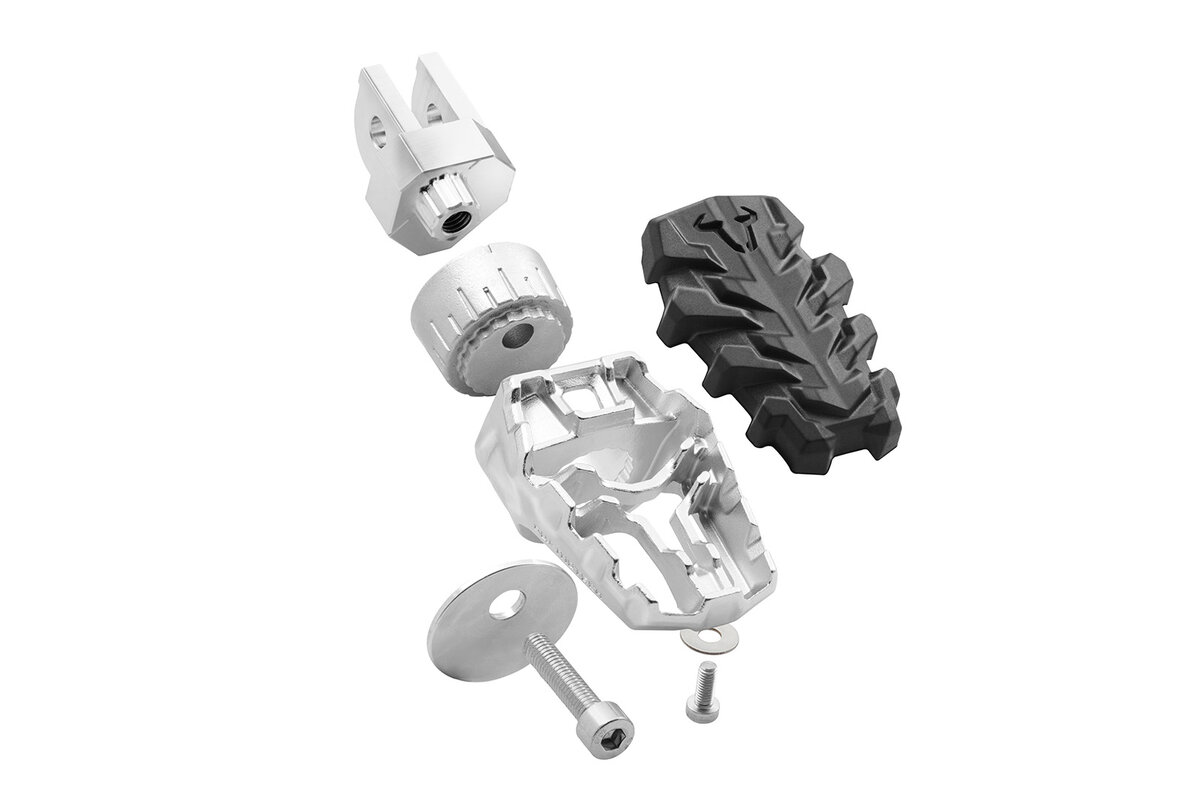 Adjustable footrests EVO, stainless steel, for Aprilia SL 750 Shiver - SW Motech