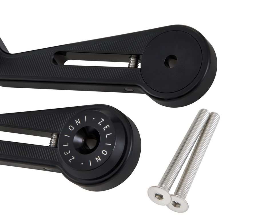 Handlebar end mirror ZELIONI for Vespa, right and left, black matt
