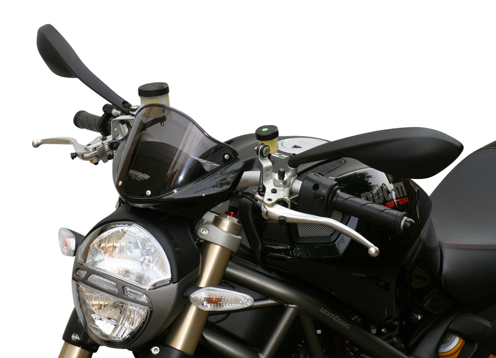 Original MRA "O" shape windshield for DUCATI MONSTER 696 / 796 / 1100 all years of construction