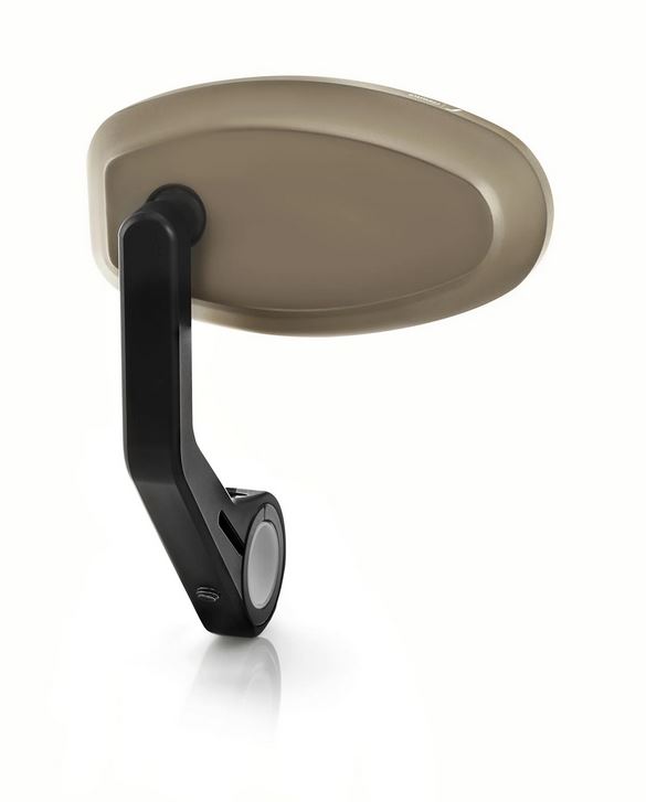 Handlebar end mirror RIZOMA "REVERSE RETRO" left or right for Vespa, bronze anodized