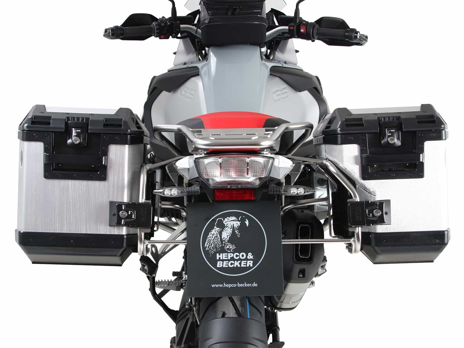 Case carrier set Cutout carrier incl. case set Xplorer Cutout silver for BMW R 1250 GS Adventure