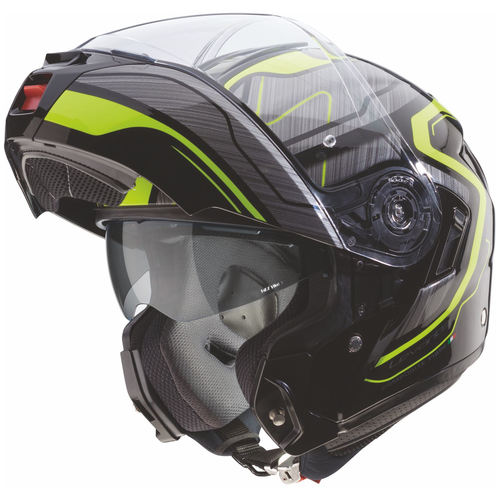 Caberg Helmet Levo Flow, black / gray fluo yellow