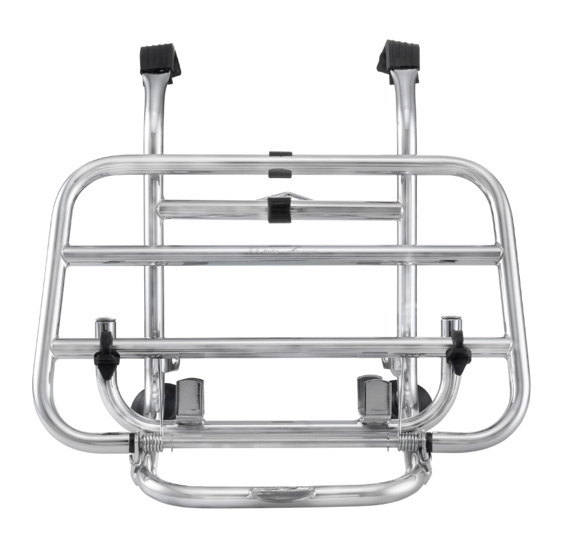 Luggage rack front for Vespa PX 80-200cc, foldable, chrome