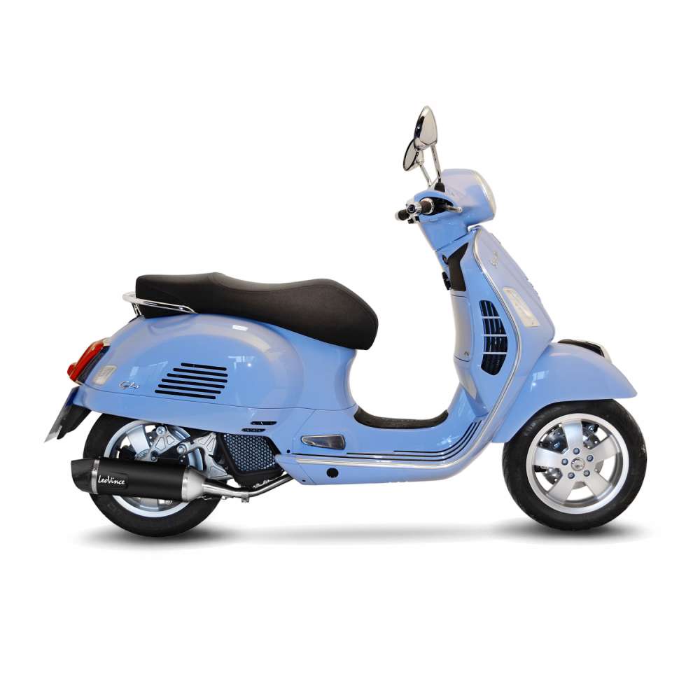 LeoVince complete system SBK Nero for Vespa GTS 125 /150, stainless steel, slip on, ABE, Euro4