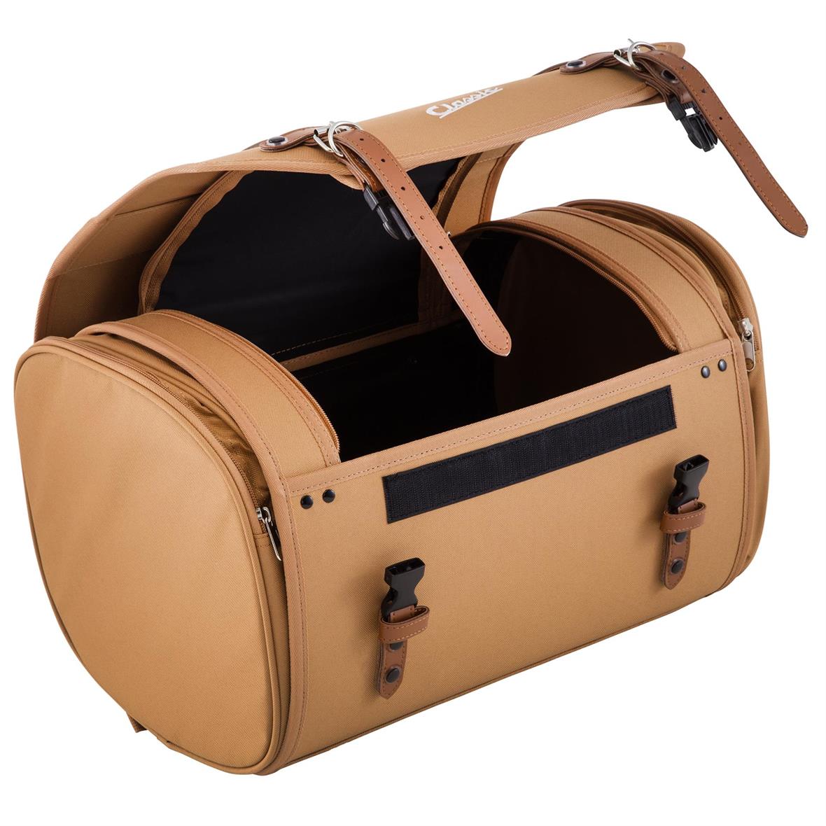 Classic" large bag for luggage carrier for Vespa - brown, nylon