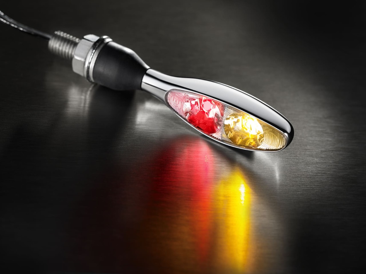Kellermann turn signal, rear and brake light, Micro 1000 DF, steel, LED, HL/HR, 12 V, shiny chrome