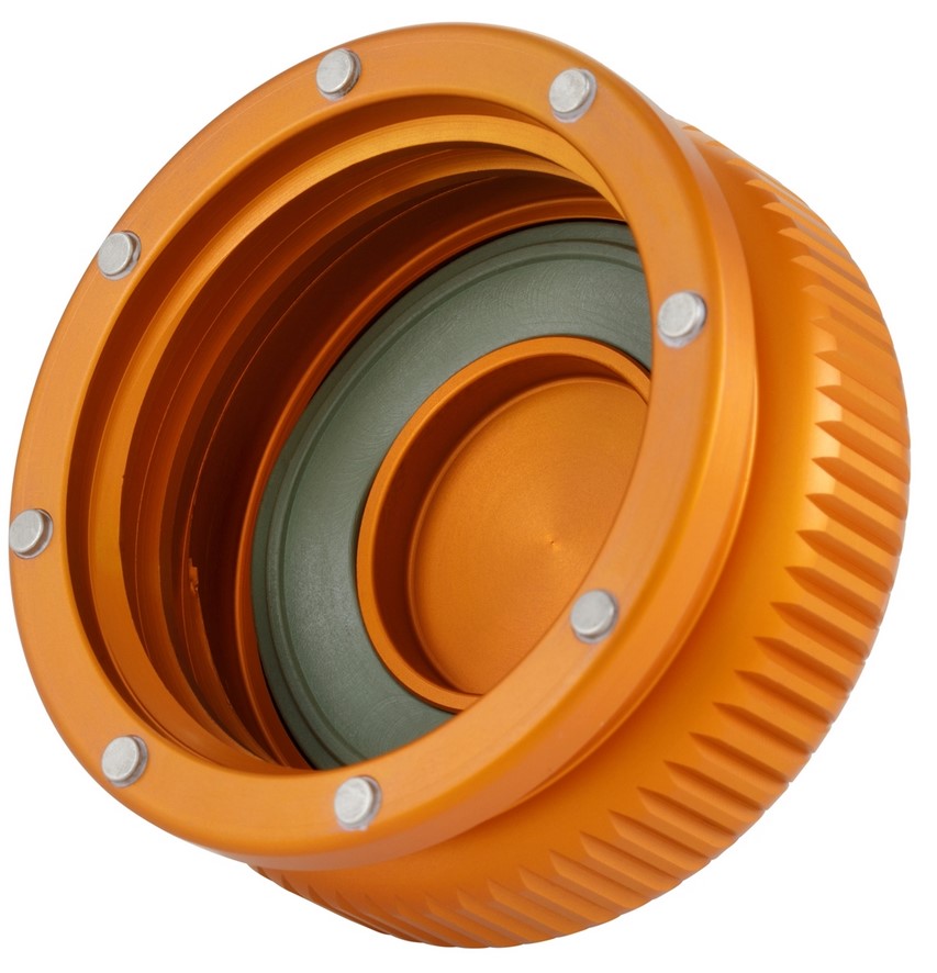 Gas cap for Vespa, orange matt