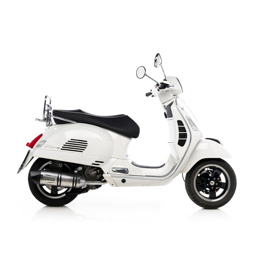 LeoVince exhaust system SBK LV One Evo 2, stainless steel, slip on for Vespa GTS / GTV