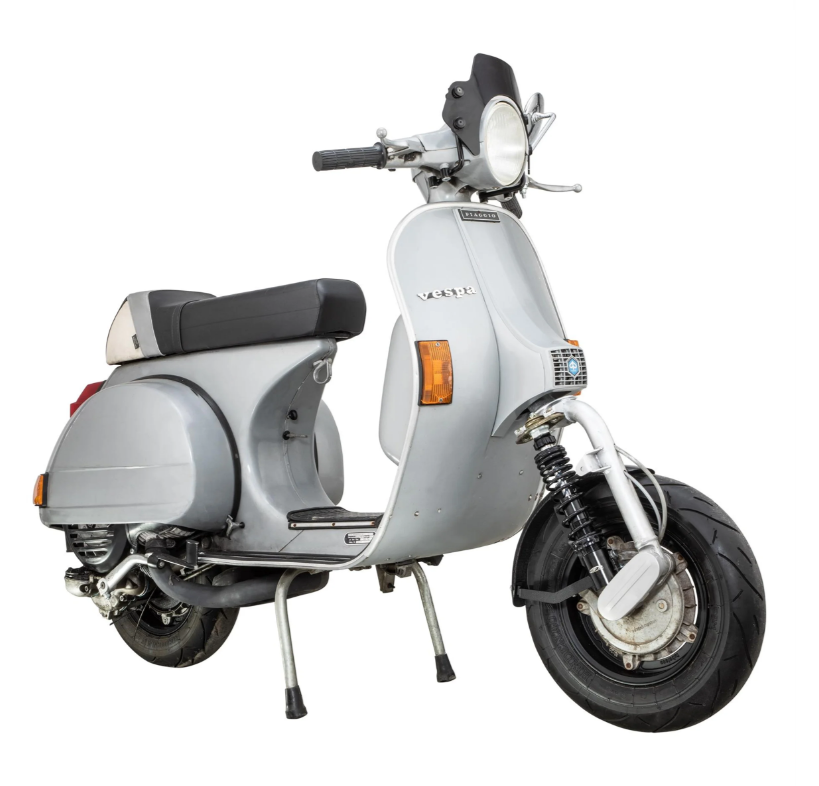 Mudguard 2.0 Garelli Race EVO II for Vespa PX 80-200cc, carbon clear, holder black