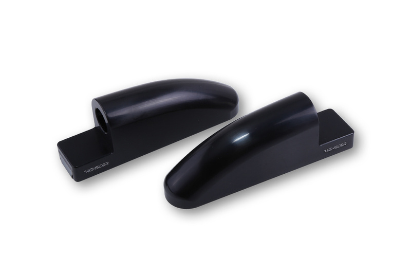 HIGHSIDER pro FB-1 mirror adapter CNC, for fairing mirrors, long, set