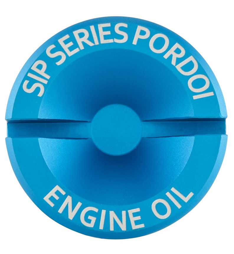 Oil filler plug engine oil for Vespa, blue matt