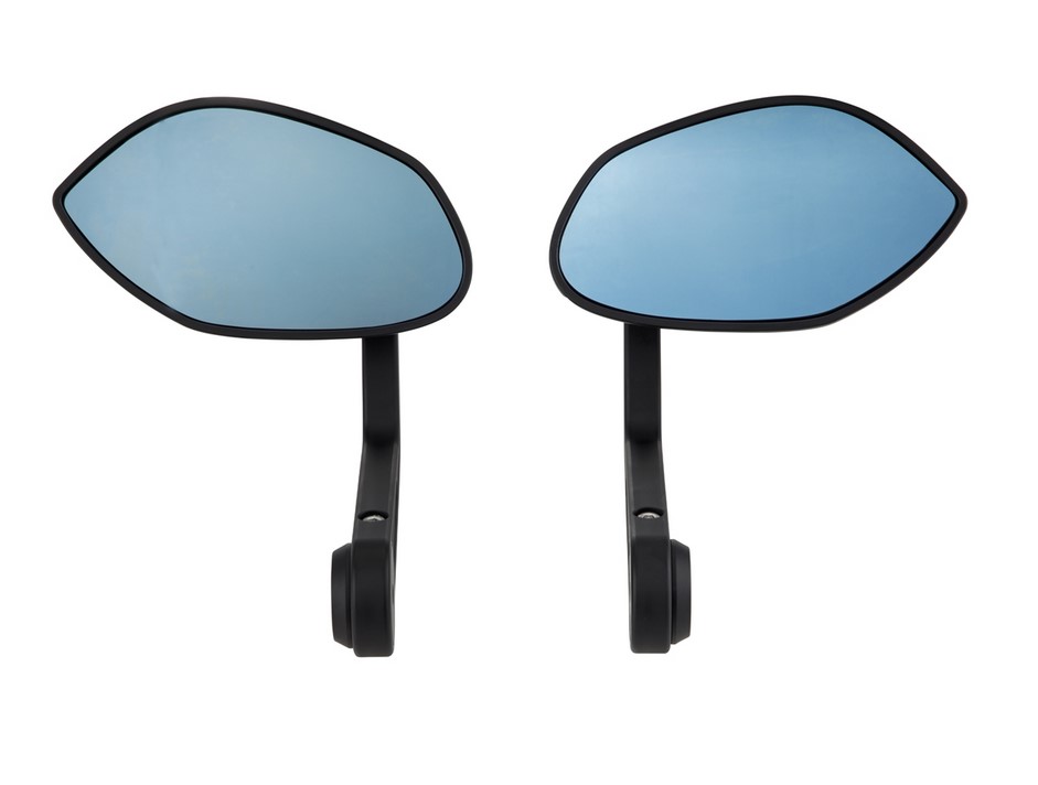 Handlebar end mirror ZELIONI for Vespa, right and left, black matt
