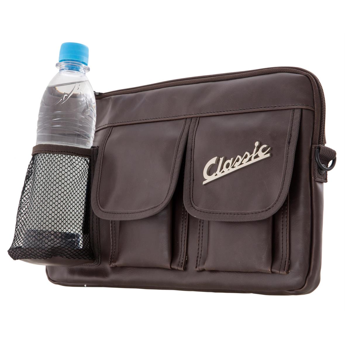 Bag "Classic" for luggage compartment / glove compartment Vespa - brown, imitation leather