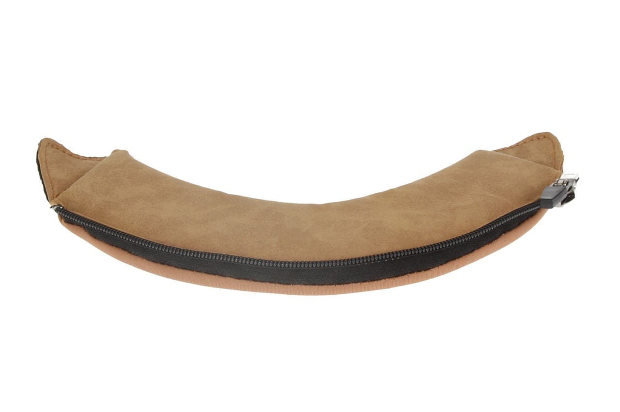 Helmo Milano neck pad, brown, with zipper, washable