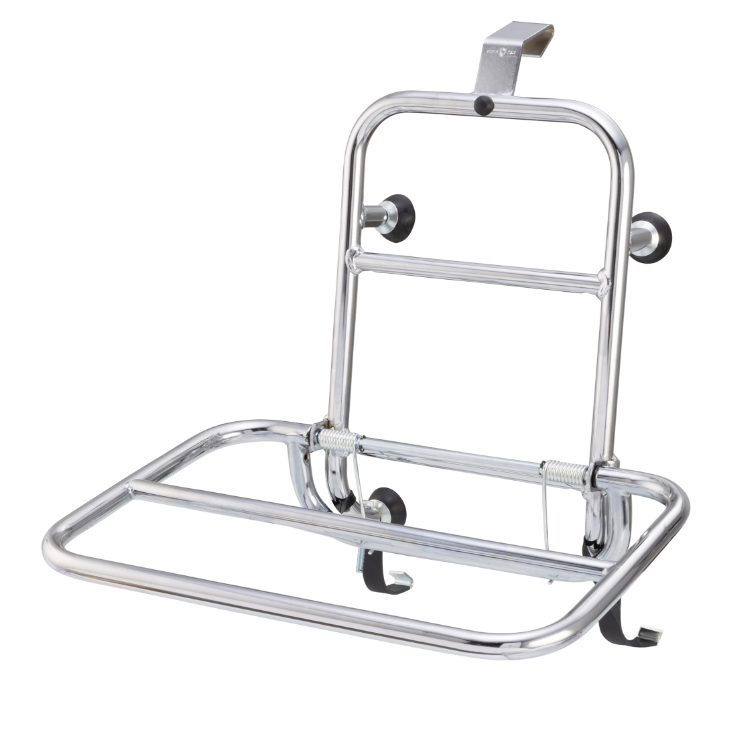 Luggage rack front for Vespa GTS/GTS Super/GTV/GT 60/GT/GT L 125-300ccm, foldable, chrome