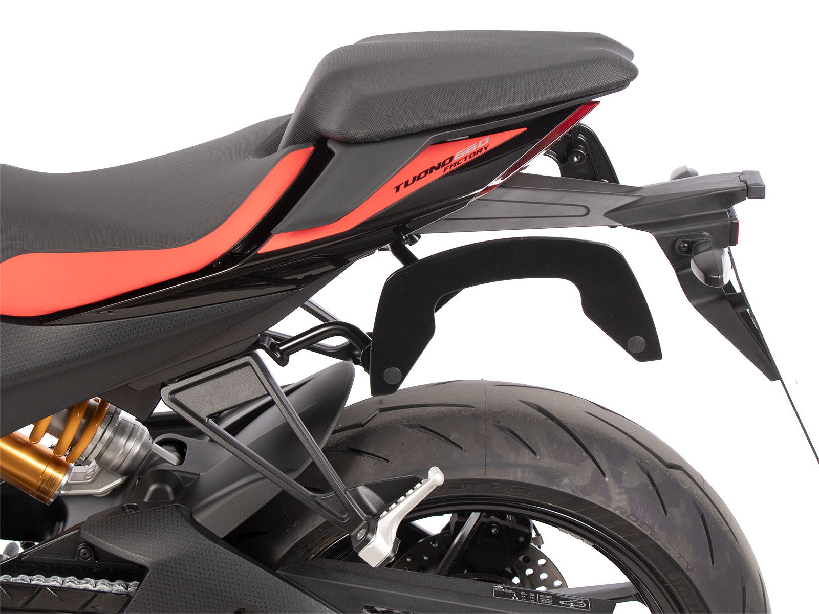 C-Bow side carrier black for Aprilia Tuono 660 Factory (2022-) Hepco & Becker