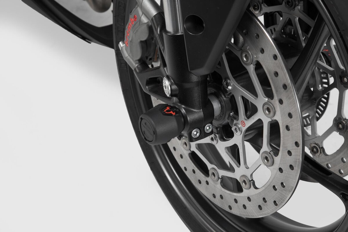 Crash pad kit for front axle for Moto-Guzzi V85 TT SW Motech
