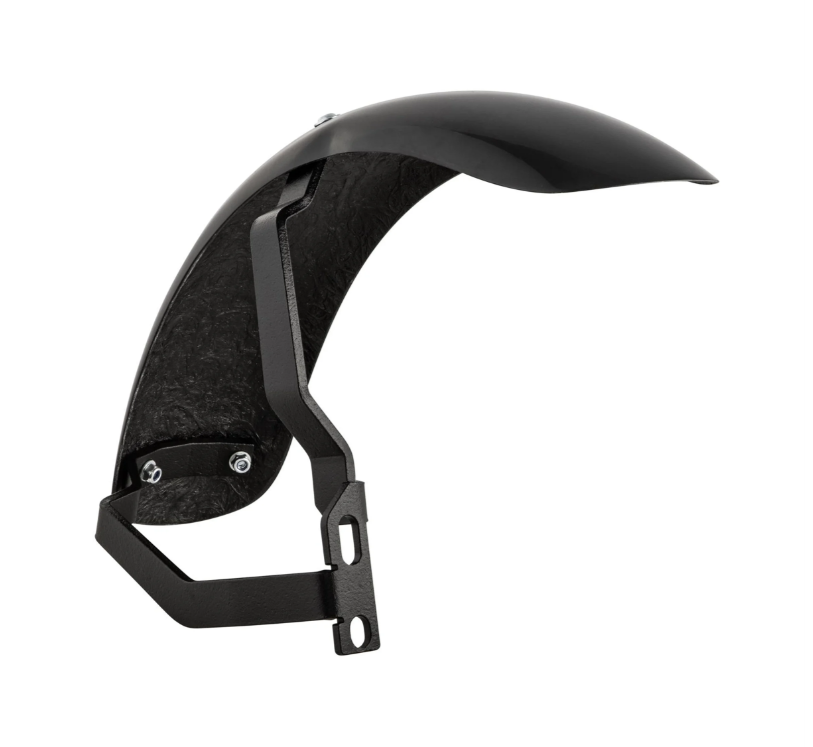 Mudguard 2.0 Garelli Race EVO II for Vespa PX 80-200cc, GRP black, bracket black